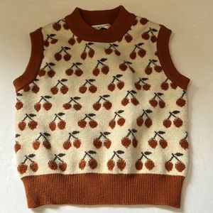 Cherry Patterned Kids Vest
